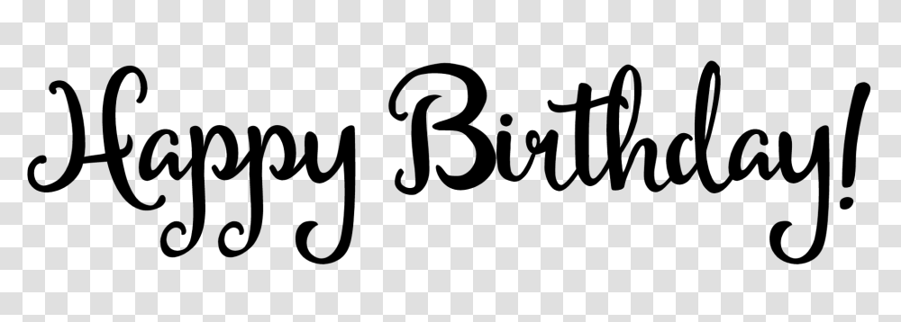 Happy Birthday Text Black And White Happy Birthday World, Gray, World Of Warcraft Transparent Png