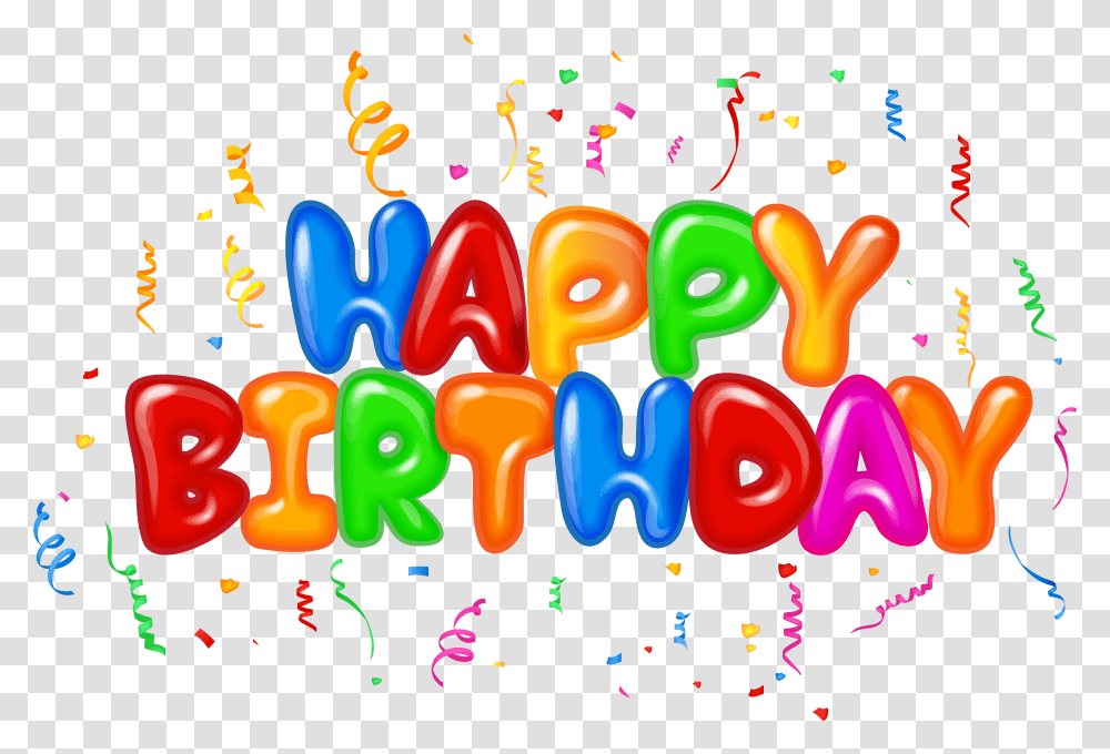 Happy Birthday Text Decor Clip Art Image Gallery Transparent Png