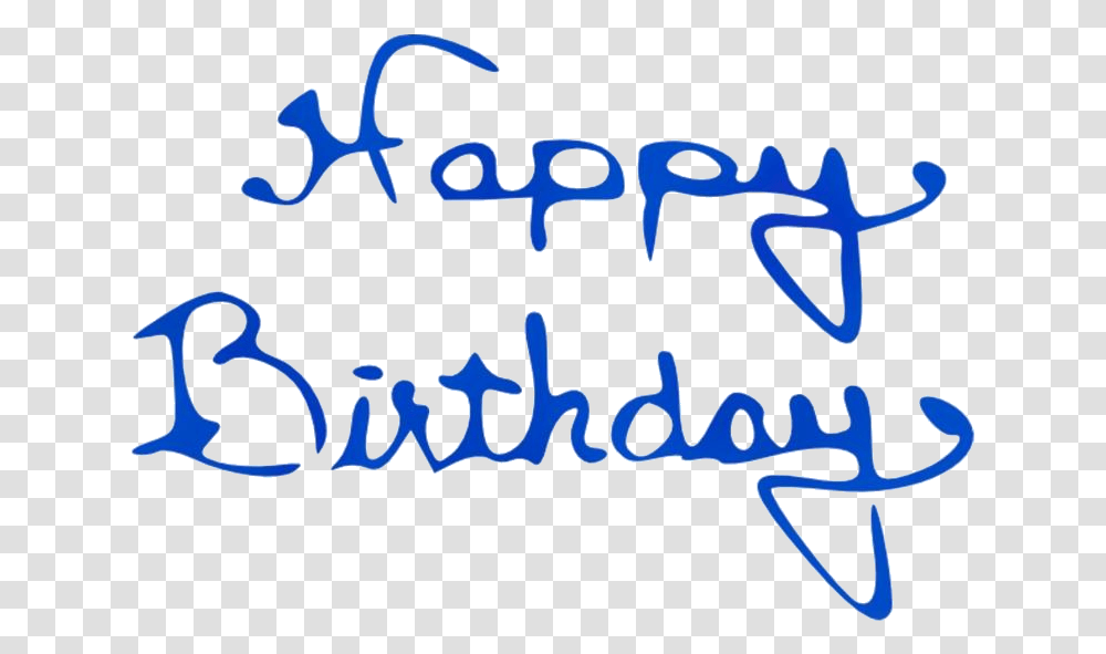 Happy Birthday Text For Free Calligraphy, Alphabet, Handwriting, Label Transparent Png