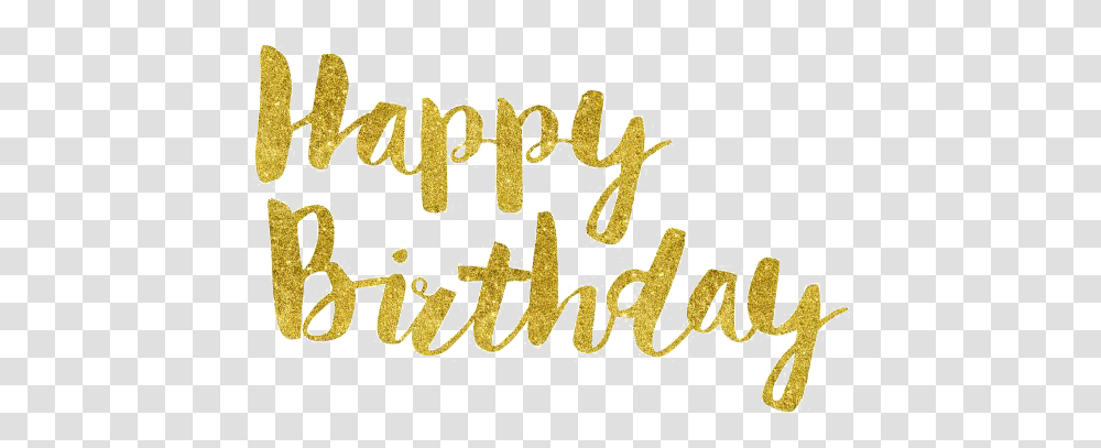 Happy Birthday Text Free Download Gold Foil Happy Birthday, Label, Sticker, Alphabet, Cross Transparent Png