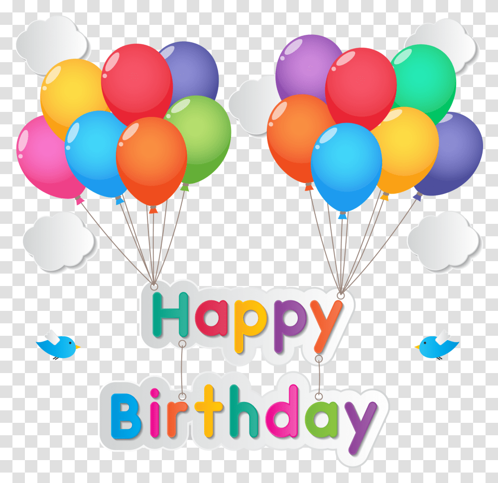 Happy Birthday Text Happy Birthday, Balloon Transparent Png