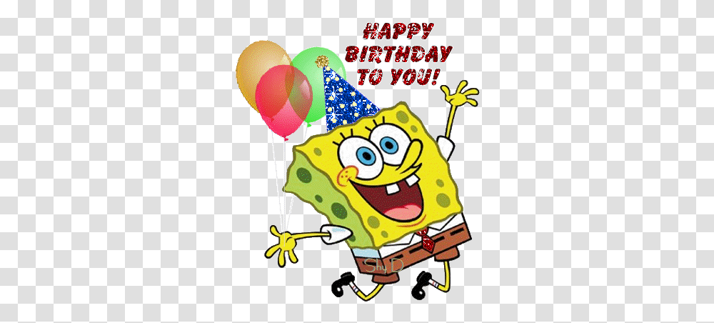 Happy Birthday To Sponge Bob, Clothing, Apparel, Party Hat, Ball Transparent Png