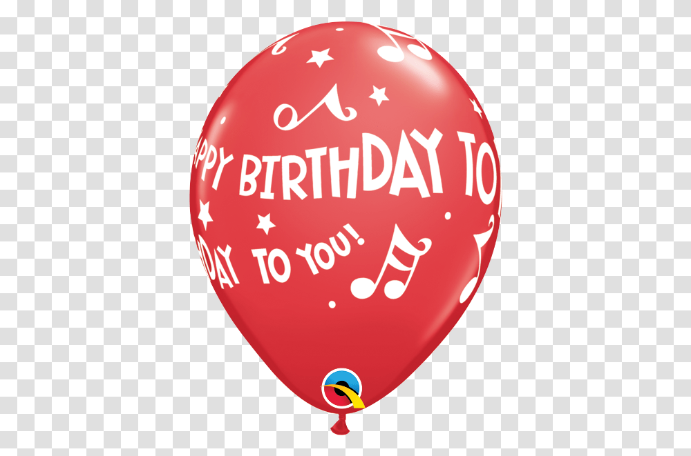 Happy Birthday To You Music Notes Red 11 Balloons Happy Birthday Red Music Transparent Png