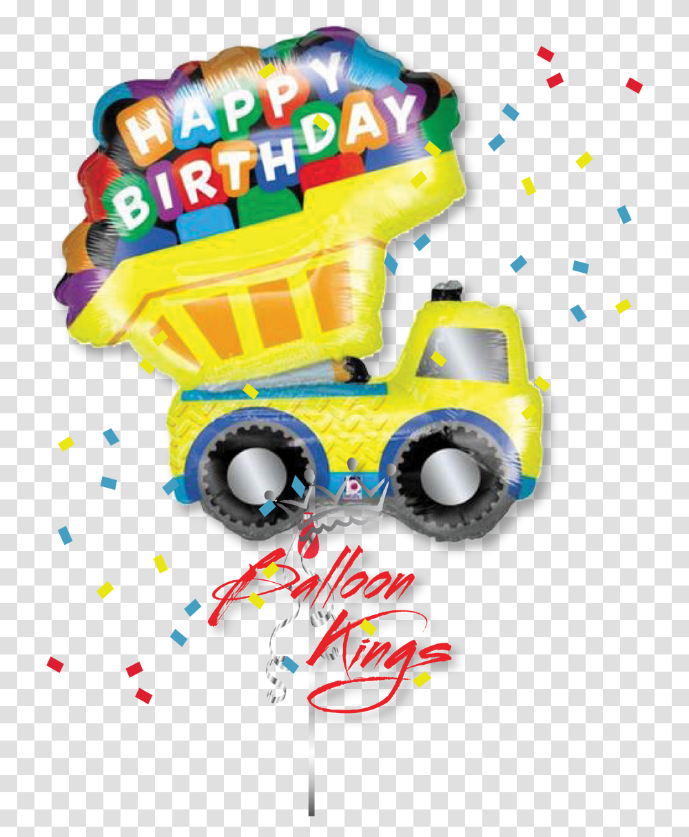 Happy Birthday Truck Happy Birthday Garbage Truck, Toy, Paper Transparent Png