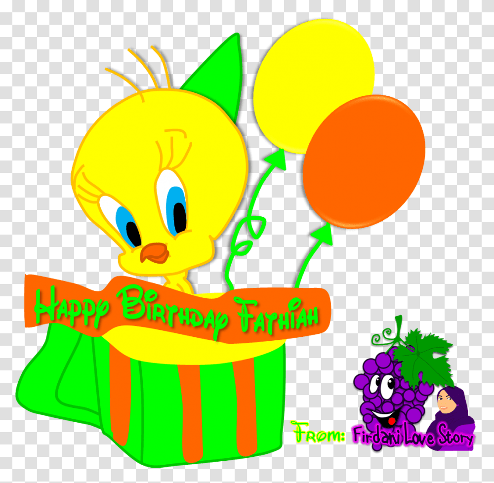 Happy Birthday Tweety Bird Birthday Wishes Tweety Happy Birthday, Balloon, Food Transparent Png