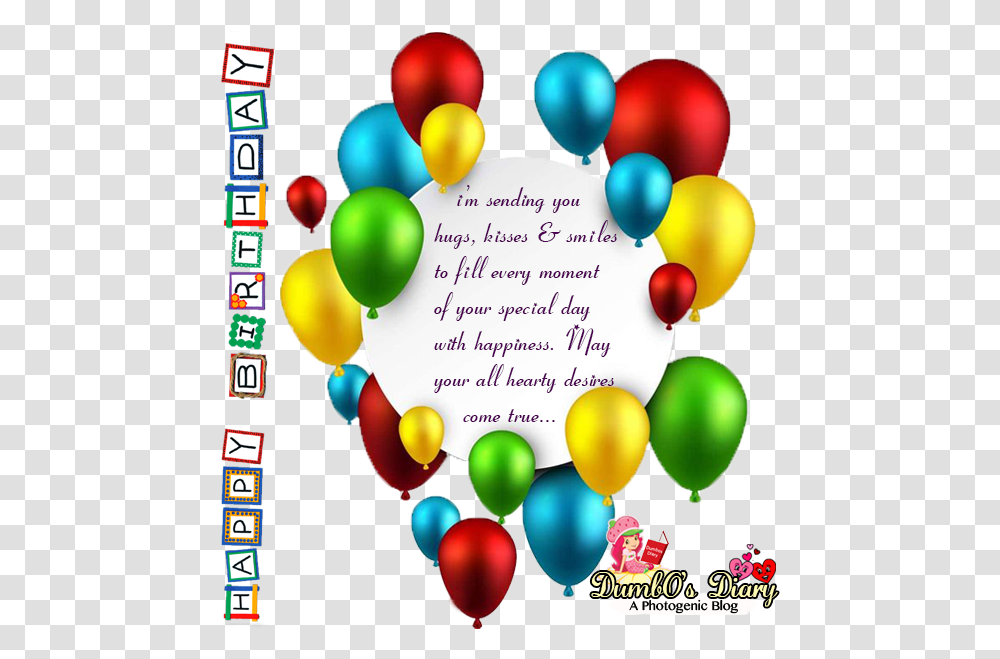 Happy Birthday Wishes, Balloon Transparent Png