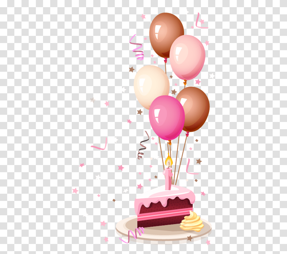 Happy Birthday Wishes To My Friend's Daughter, Balloon, Wedding Cake, Dessert, Food Transparent Png