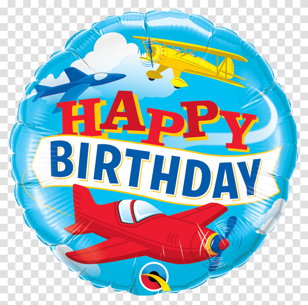 Happy Birthday With Airplanes, Ball, Balloon, Helmet, Sphere Transparent Png