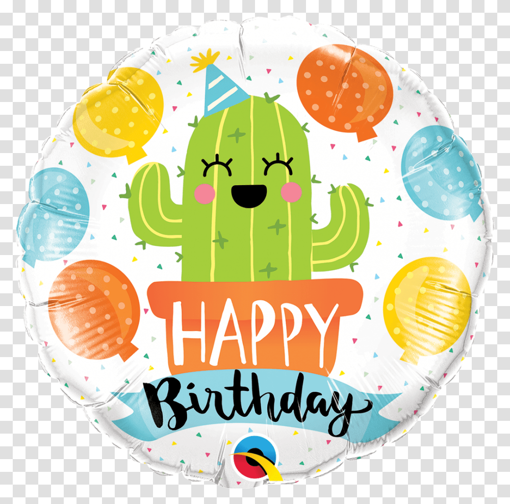 Happy Birthday With Cactus, Paper, Birthday Cake, Food Transparent Png