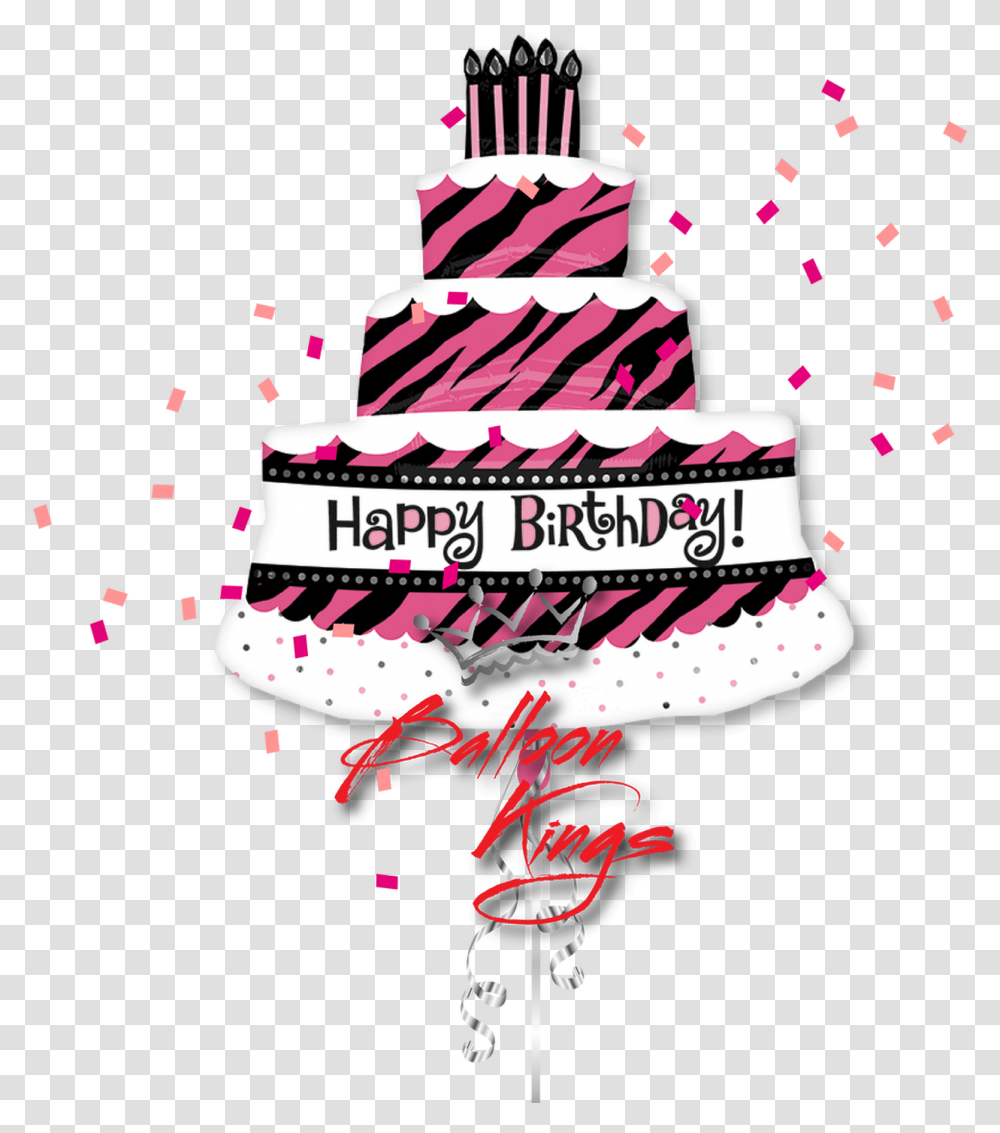 Happy Birthday Zebra Cake Happy Birthday Cartoons Cake Design, Dessert, Food, Birthday Cake, Paper Transparent Png