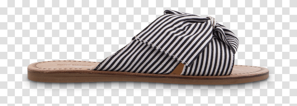 Happy Blackwhite Stripe Flats Black And White Striped Sandals Flat, Apparel, Shoe, Footwear Transparent Png