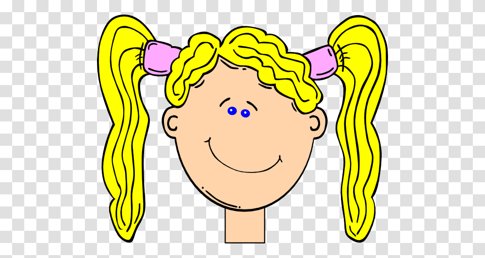 Happy Blonde Girl With Pig Tails Clip Arts For Web, Apparel, Hat, Rattle Transparent Png
