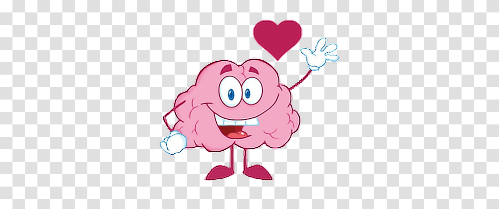Happy Brain Waving Heart, Label, Cupid Transparent Png