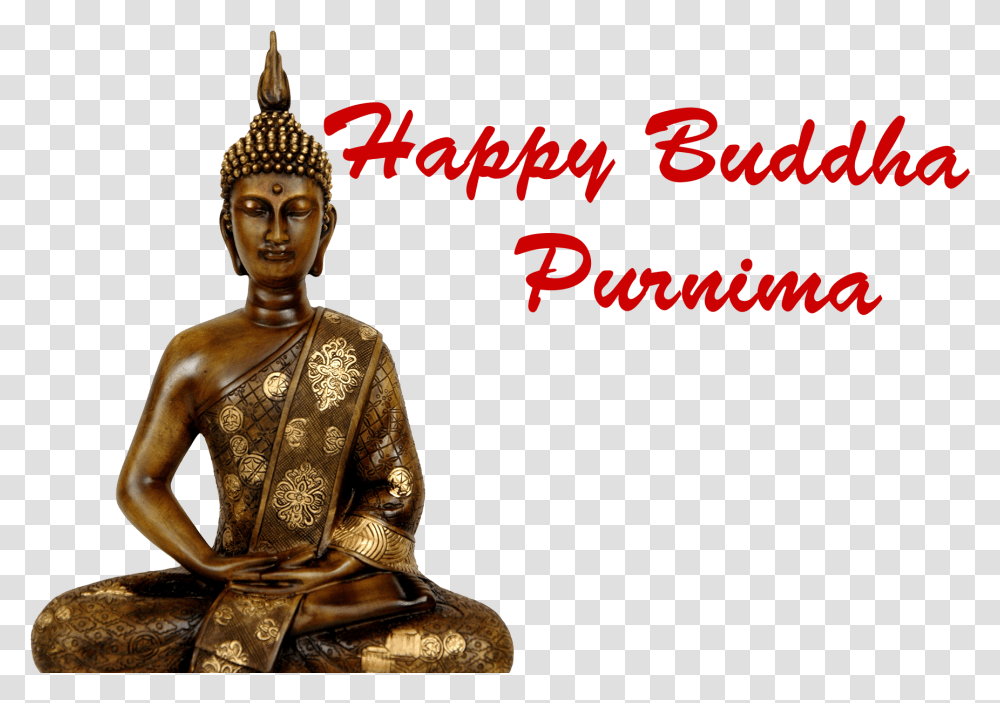 Happy Buddha Purnima Photo Thai Buddha Statue, Worship, Person, Human Transparent Png