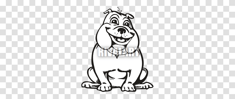 Happy Bulldog Clipart, Stencil, Drawing, Mammal, Animal Transparent Png