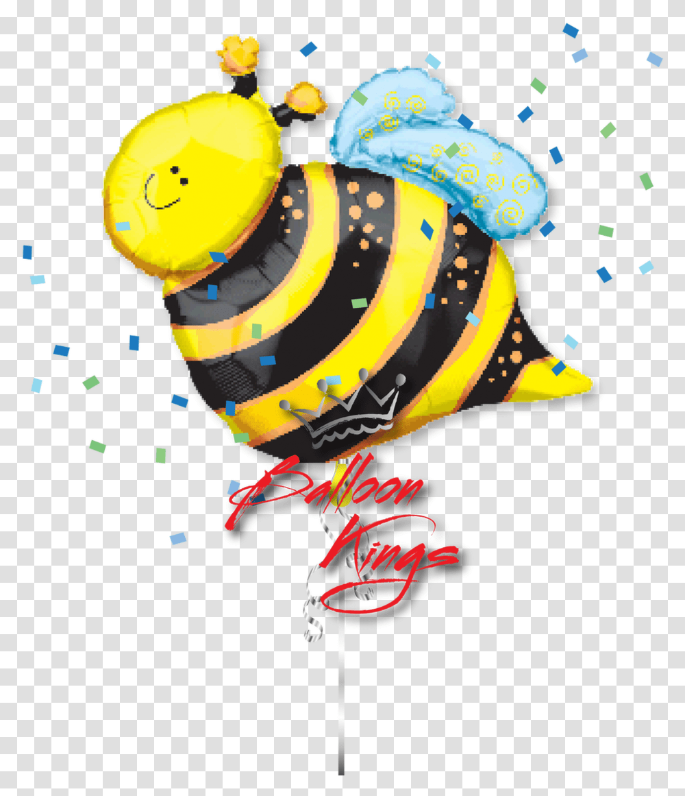 Happy Bumble Bee Decoration Bee Birthday Party, Animal, Fish, Honey Bee, Insect Transparent Png