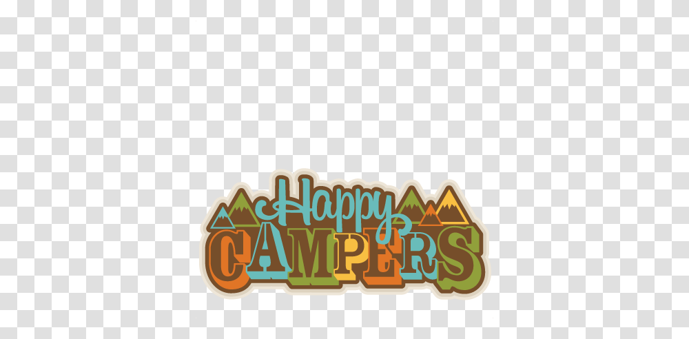 Happy Campers Title Scrapbook Cute Clipart, Word, Food, Alphabet Transparent Png