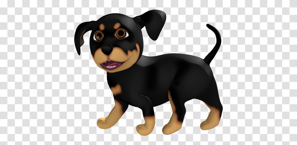 Happy Cartoon Rottweiler Puppy Walking Russkiy Toy, Animal, Mammal, Pet, Canine Transparent Png