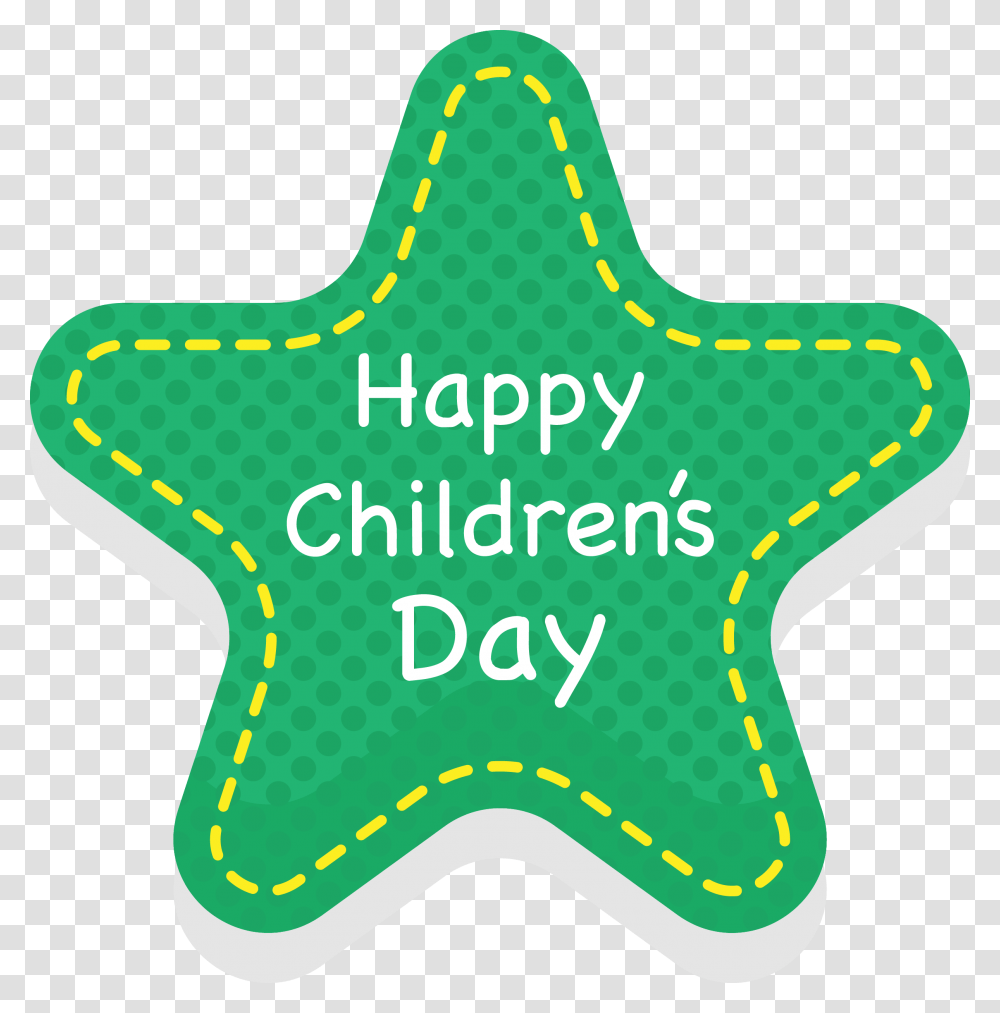 Happy Childrens Day Badge, Star Symbol, Heart Transparent Png