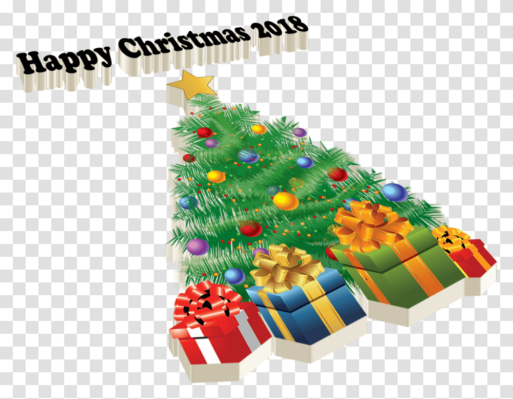 Happy Christmas 2018 Image Christmas Tree, Plant, Ornament Transparent Png