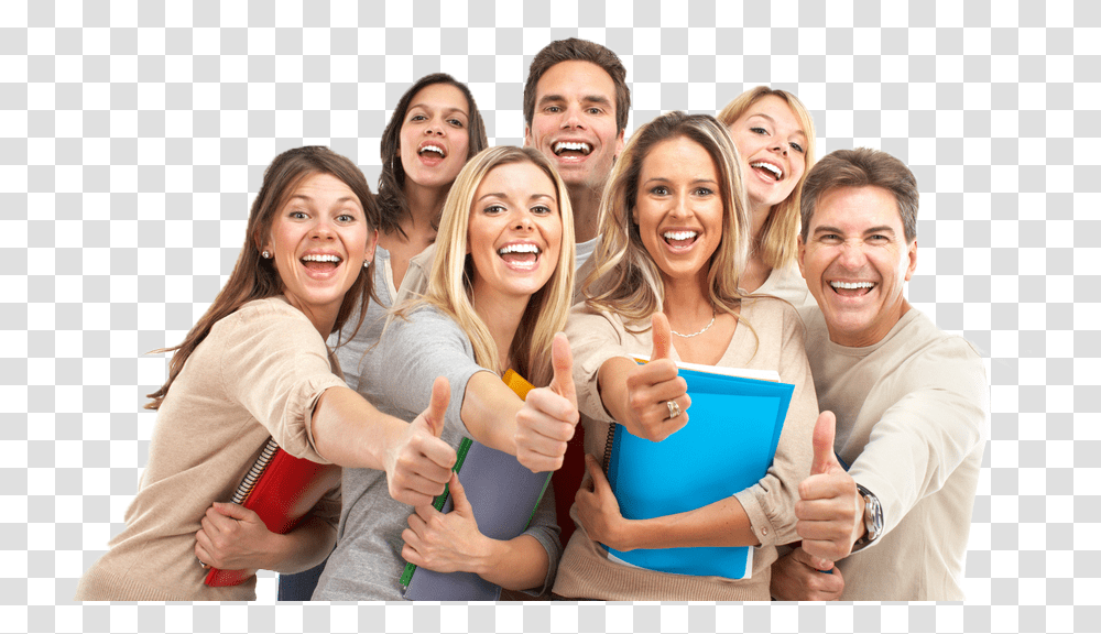 Happy College Students, Person, Human, Face, Finger Transparent Png