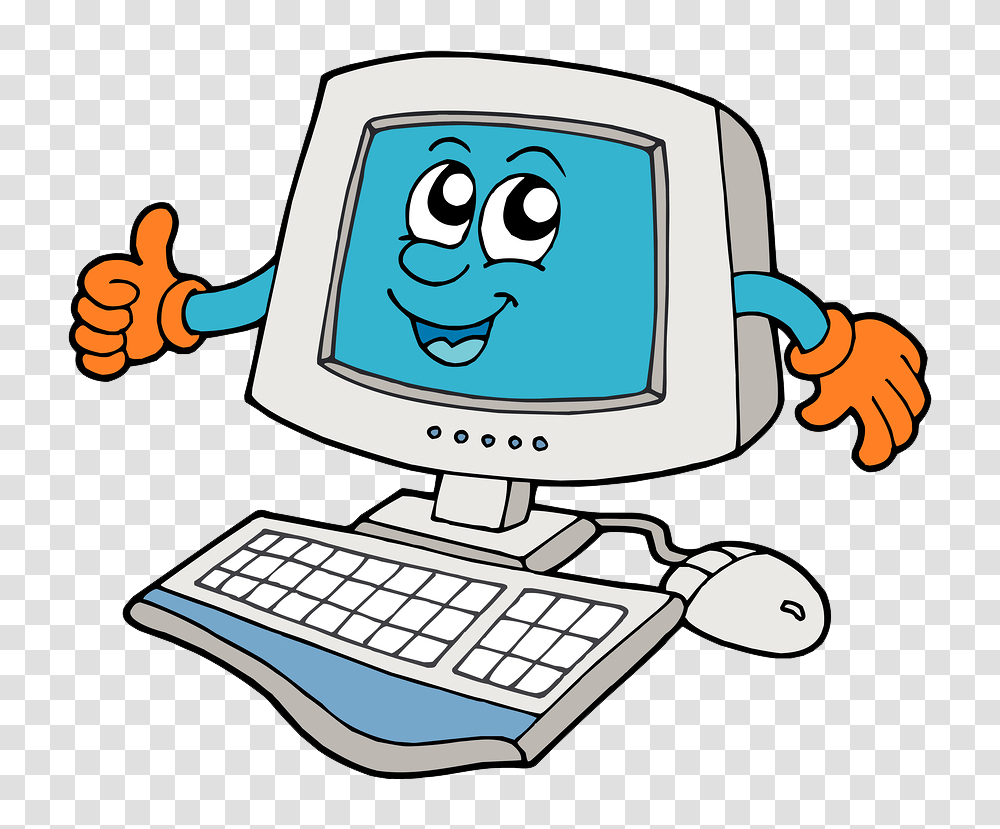 Happy Computer Clip Art, Electronics, Pc, Desktop, Computer Hardware Transparent Png