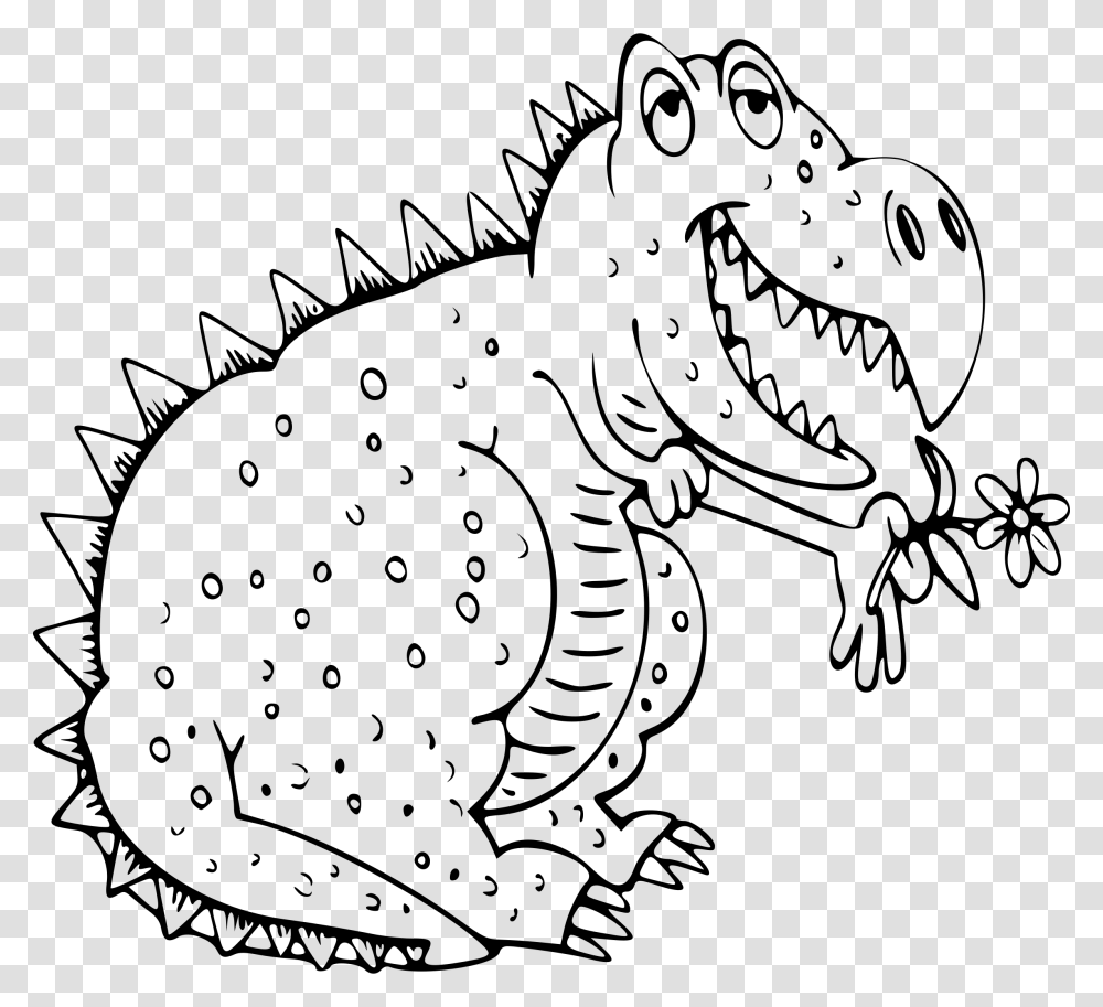 Happy Dinosaur Clip Arts Dinosaur Clipart Out Line, Gray, World Of Warcraft Transparent Png