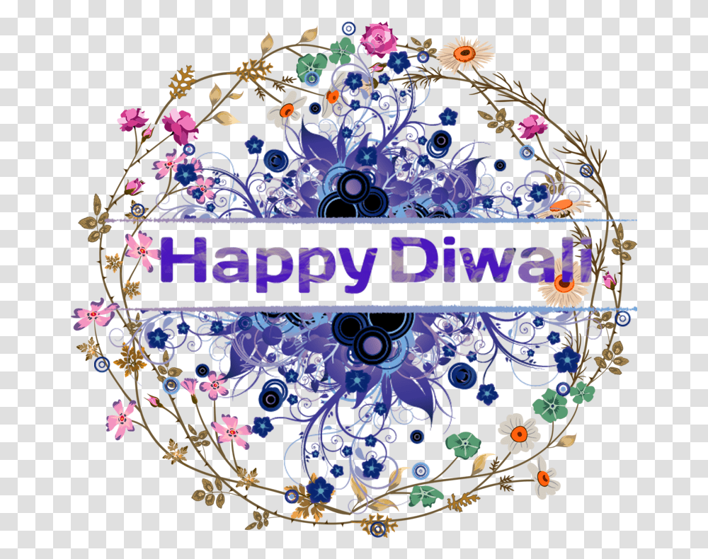 Happy Diwali Image Flower Circle Border Clipart, Pattern, Floral Design, Rug Transparent Png