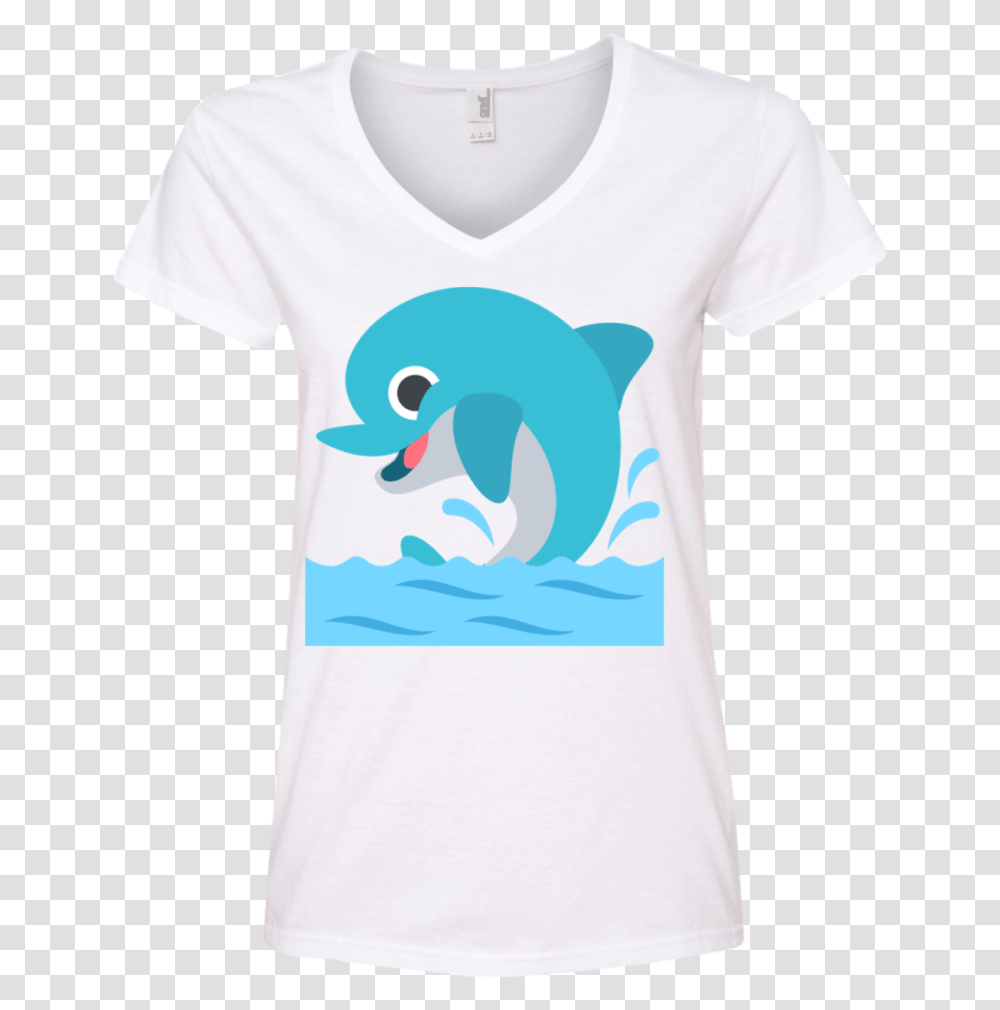 Happy Dolphin Emoji Ladies Emoji, Apparel, T-Shirt, Animal Transparent Png