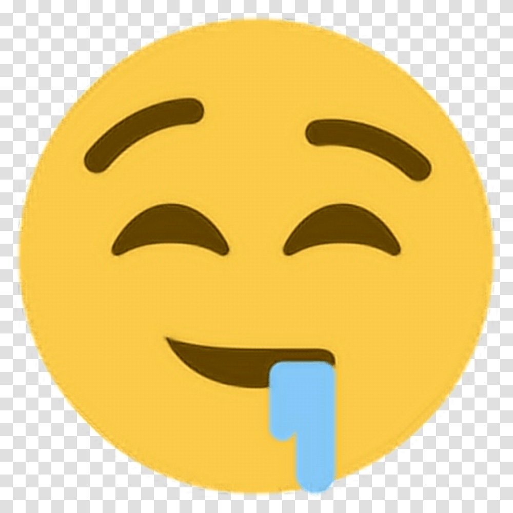 Happy Drool Salivate Saliva Hungry Emoji Emoticon Face Hungry Emoji, Mask, Pac Man, Label Transparent Png