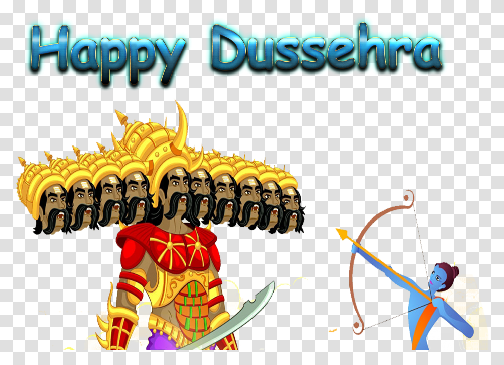 Happy Dussehra Image Download Birthday Balloons, Bow, Person, Human, Dragon Transparent Png