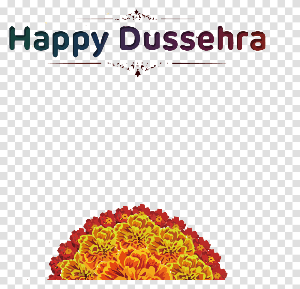 Happy Dussehra Picture Durga Mata Text, Dahlia, Flower, Plant, Blossom Transparent Png