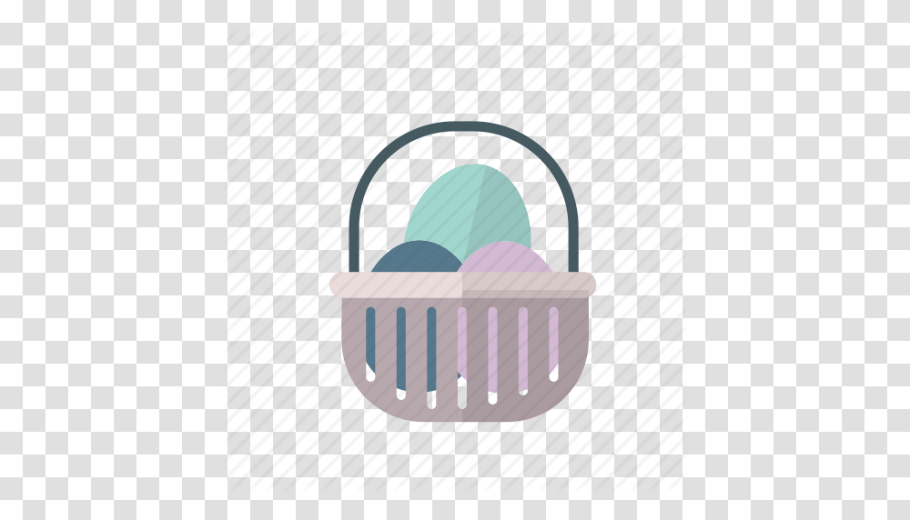 Happy Easter And Egg Style Flat Color, Basket, Shopping Basket, Steamer Transparent Png