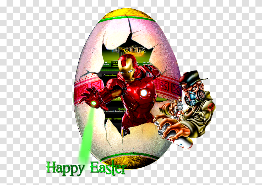 Happy Easter Banner Iron Man, Helmet, Apparel, Person Transparent Png