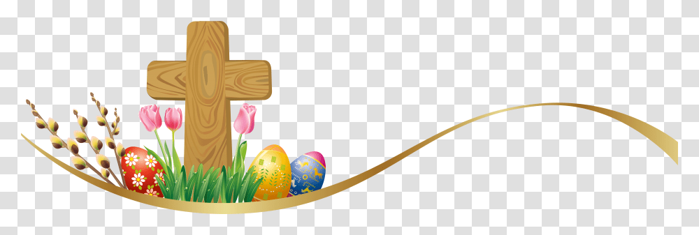 Happy Easter Cross Amp Clipart Free Church Easter Clip Art, Food, Egg, Easter Egg Transparent Png