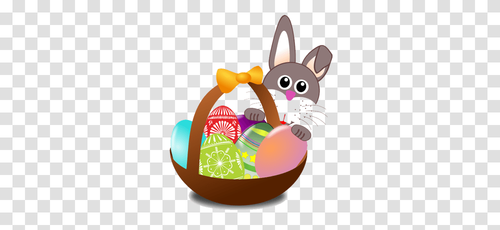 Happy Easter Egg Banner, Mammal, Animal, Food, Basket Transparent Png