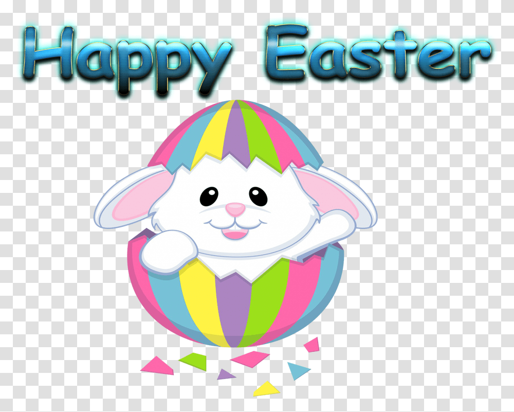 Happy Easter Free Pic Easter Bunny In The Egg, Graphics, Art, Purple, Icing Transparent Png
