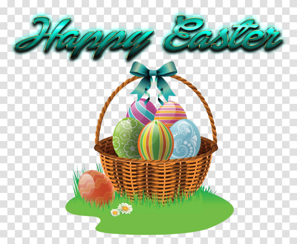 Happy Easter Image Download Gift Basket, Birthday Cake, Dessert, Food, Egg Transparent Png