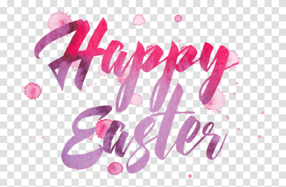 Happy Easter Pink Calligraphy, Handwriting, Rug, Alphabet Transparent Png