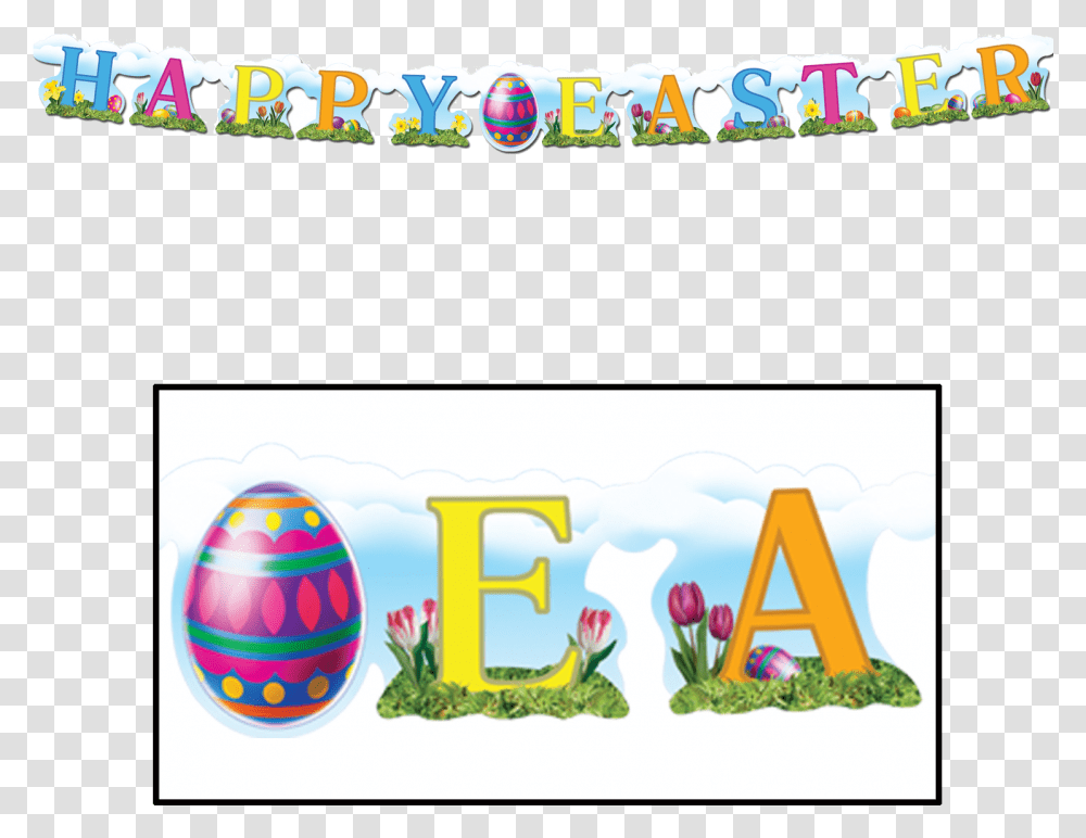 Happy Easter Streamer, Egg, Food, Easter Egg Transparent Png