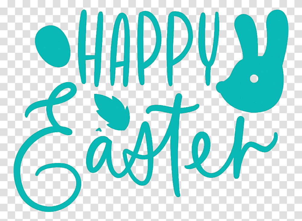 Happy Easter Text Hd Calligraphy, Handwriting, Alphabet, Label Transparent Png
