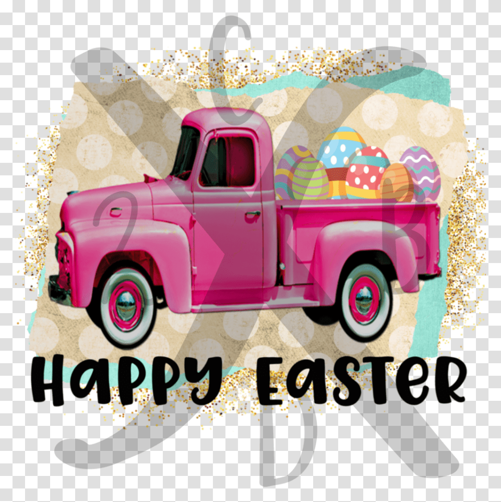 Happy Easter Truck - 2 Crazy B Designs Vinyl, Transportation, Vehicle, Pickup Truck, Wheel Transparent Png