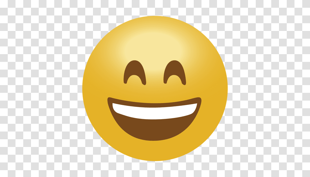 Happy Emoji Emoticon, Label, Food, Plant, Fruit Transparent Png