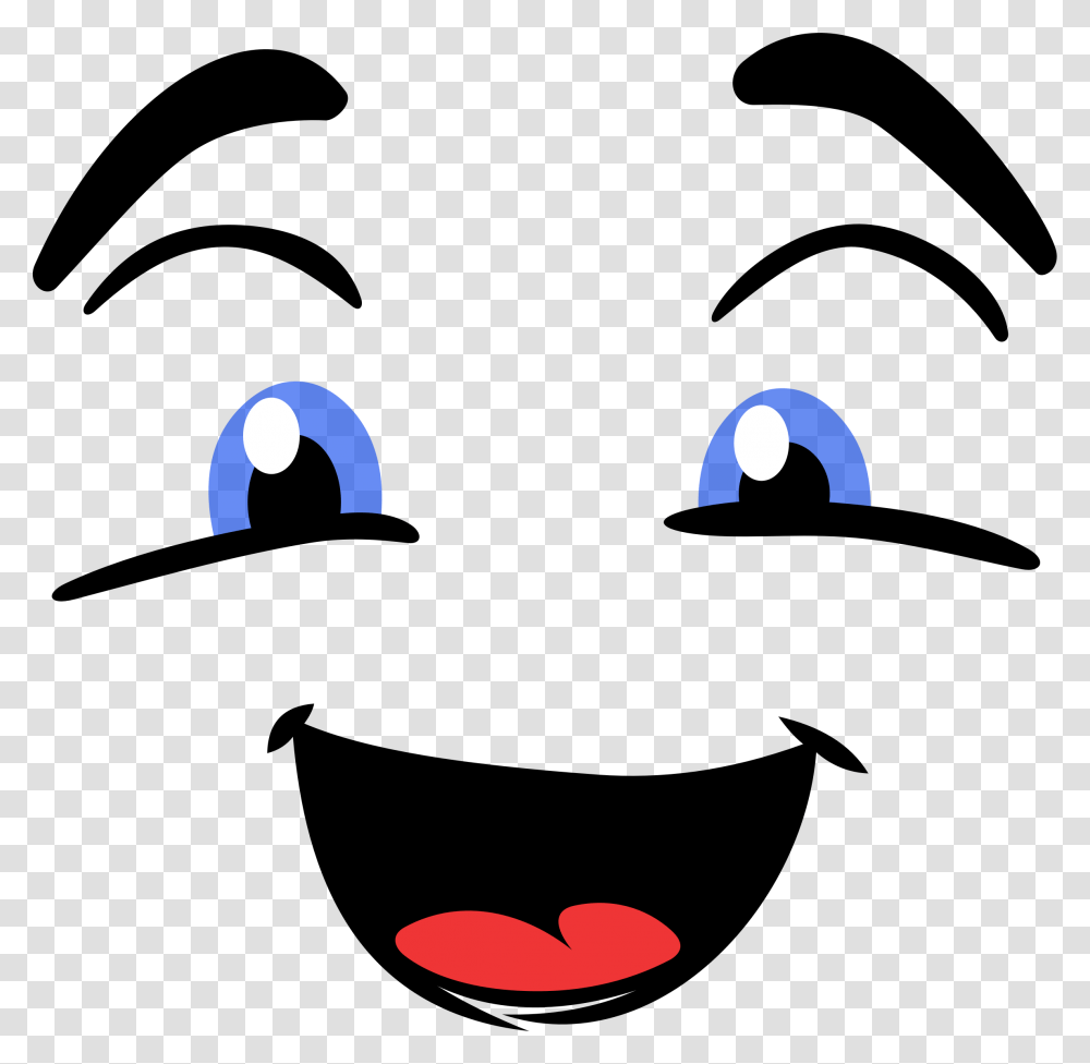Happy Face Big Image Happy Eyes And Mouth, Moon, Outer Space, Astronomy, Outdoors Transparent Png