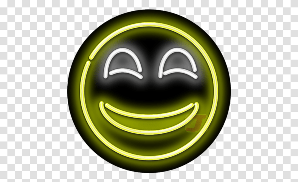Happy Face Emoji Neon Sign Neon Sign Smile, Plant, Grass, Green, Light Transparent Png