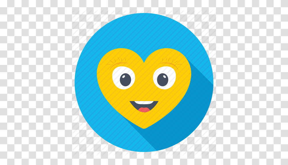 Happy Face Heart Shape Eyes Heart Shaped Smiley In Love Smiley, Poster, Advertisement Transparent Png