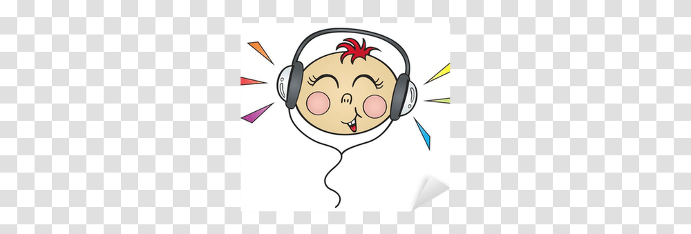 Happy Face Listening The Sound We Live To Change Music, Electronics, Headphones, Headset, Cd Player Transparent Png