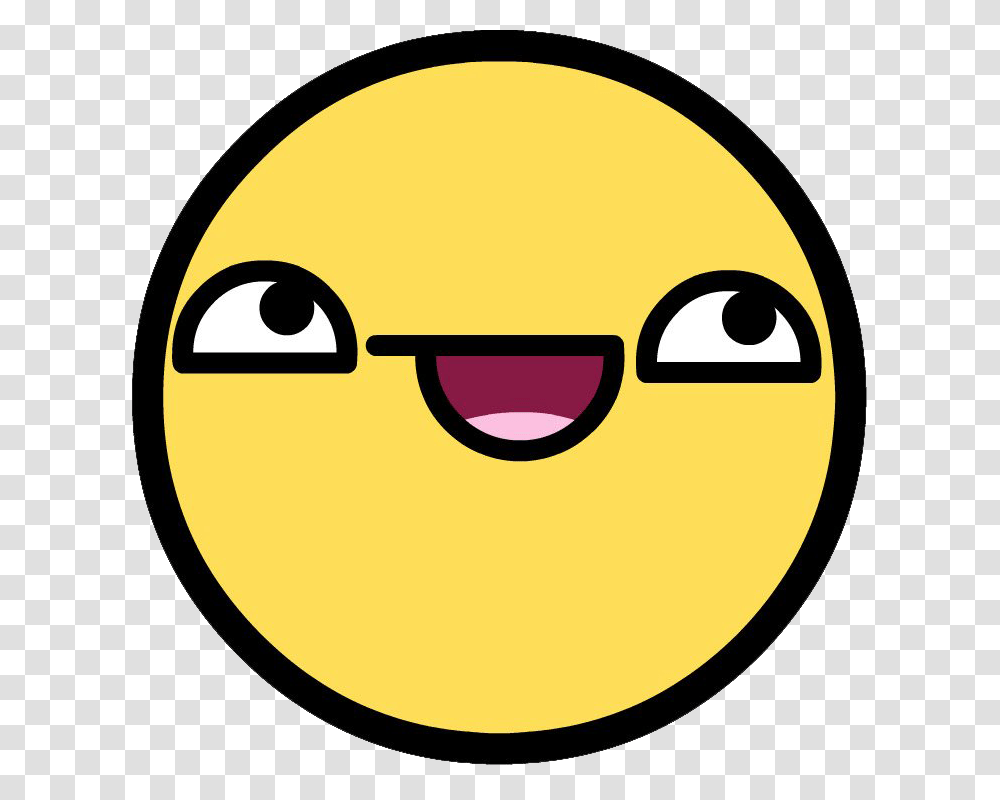 Happy Face Meme 4 Image Derpy Smiley Face, Logo, Symbol, Trademark, Pac Man Transparent Png