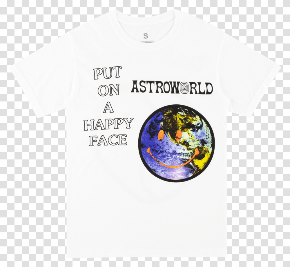 Happy Face T Shirt Astroworld Shirt, Apparel, T-Shirt, Sphere Transparent Png