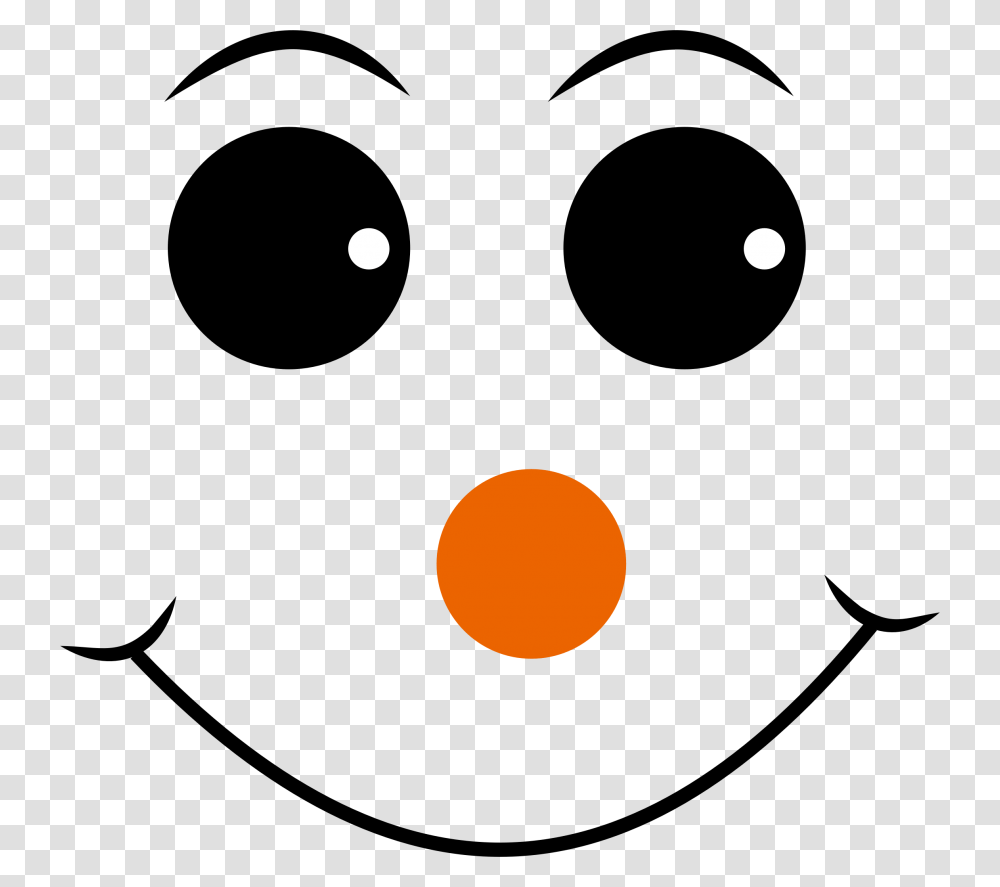 Happy Face With Orange Nose Vector Face Free Clipart Free, Moon, Outer Space, Night, Astronomy Transparent Png